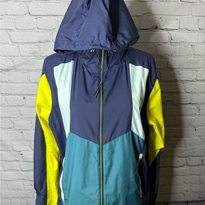J crew x new balance Hooded Windbreaker Jacket color block
